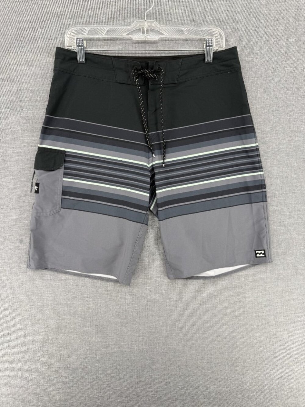 Billabong All Day Pro Board Shorts Mens 31 9" Swim Trunks Drawstring Striped